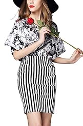 Summer Dolman Slit Fitted Zebra Print Striped Print Polyester/Spandex  Dress