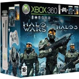 Console Xbox 360 Pro (60 Go) + Halo wars + Halo 3 + 1 manette sans fil + 1 Micro casque + Xbox live silver +1 mois d'abonnement au Xbox Live Gold