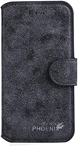 iPhone 6, 6s Wallet Case -KAWN Ultra Slim, Light Case - Apple iPhone 6, 6s (4.7) - Vintage Leather (PU) - Credit Card ID Holder - Extra Strong Magnet (Black)