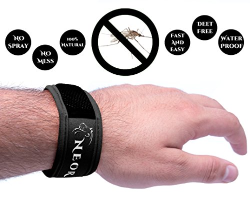 Neor Mosquito Repellent Bracelet, Natural Insect Repeller, No Deet or Spray, 4 Refills Pack (Black) Neor Mosquito Repellent Bracelet, Natural Insect Repeller, No Deet or Spray, 4 Refills Pack (Black)