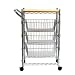 Chrome 3-Basket Kitchen Cart
