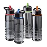 AAJ Flip Straw Tritan Drinks Sport Hydration Water Bottle 700ml Cycling Hiking BPA Free