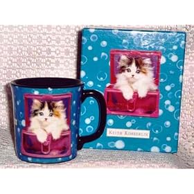 Keith Kimberlin Tabby Kitten in Jewelry Box Christmas Mug