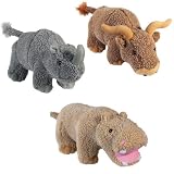 Zanies Plush Burly Berber Dog Toy, Hippo, X-Large, 16-Inch, Beige