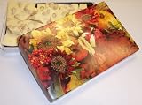 Scott's Cakes 1 lb. White Chocolate Cashew Bark in a Fall Leaf Box