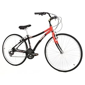 Raleigh Cruz Mens Town & Comfort Bike - Black/Red, 15 Inch