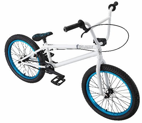 Eastern Bikes Traildigger BMX Bike (Matte White with Blue, 20-Inch)