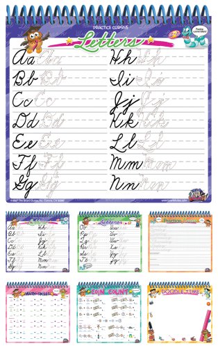 Childrens Toyshop  Toys : Board Dudes Wire Bound Dry Erase Activity Book - Cursive and Math (11210UA-4)