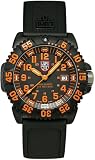 Luminox Men's EVO Navy SEAL Colormark 3059 Black Rubber Swiss Quartz Watch with Orange Dial