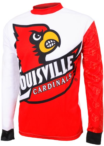 NCAA Boys' Louisville Cardinals Long Sleeve Performance BMX Jersey, Multi, Large, 10-12 at Amazon.com