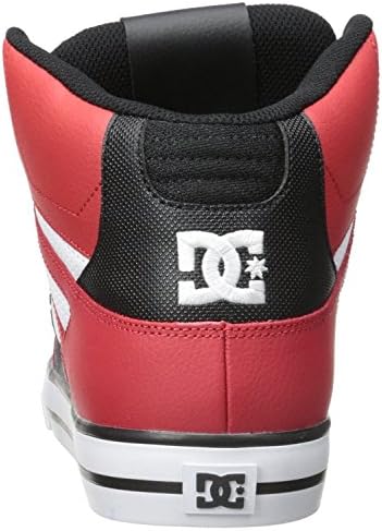 DC Spartan Hi WC Black White Red Leather Mens Skate Trainers Shoes Boots-10