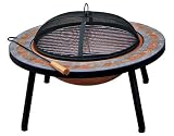 Alpine FPM100 Mosaic Garden Firepit and BBQ Grill - Round - B000ZKBUAO