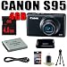 Canon PowerShot S95 10 MP Digital Camera w/ 3.8x Wide Angle Optical IS Zoom NB6L Battery 4GB HDMI DavisMAX Bundle