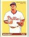 2009 Upper Deck Goudey Baseball Card # 154 Jimmy Rollins (Phillies) MLB Trading Card in a Protrective Screw Down Display Case