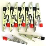 SE 12Pc Alligator Clip, 6Pcs Red, 6Pcs Black