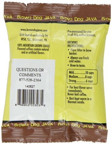 Brown Dog Java Italian Roast, 1.3-Ounce, Pack of 24