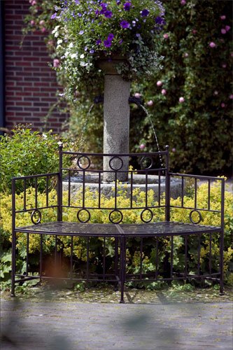 Deko – Baumbank Gartenbank aus Eisen ca. 142 x 46,5 x 97,5 cm mit 1 x MLG-Kugelschreiber