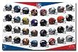 NFL (Logo Helmets) Sports Poster Print - 22" X 34"