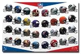 NFL (Logo Helmets) Sports Poster Print - 24 X 36