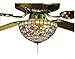 Victorian Tiffany Turning Leaf Fan Light Fixture