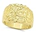 Men's Classic Large 21mm Wide High Polished 14k Gold Plated Nugget Ring