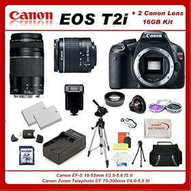 Canon EOS Rebel T2i (550d) Camera Kit with 2 Canon Lens Package: Featuring Canon EF-S... by Digital