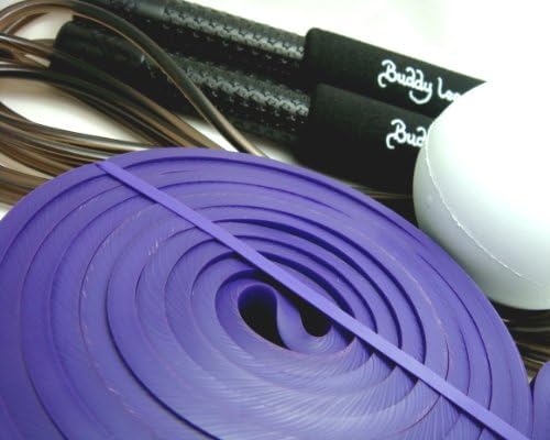 Crossfit Starter Pack #1 - Jump Rope Resistance Band & Mobility Ball Kit (Purple - Heavy)