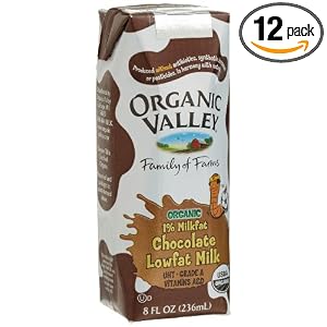 Organic Valley, Lowfat Chocolate Milk (1% Milkfat), 8-Ounce Aseptic Cartons (Pack of 12)