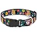 Buckle-Down Plastic Clip Collar - Alice/Cheshire Cat/Flowers Poses Black/Multi Color - 1