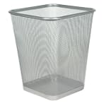 Franklin Covey Silver Mesh Square WasteBin by Design Ideas