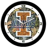 Illinois Fighting Illini Suntime Camo NCAA Wall Clock