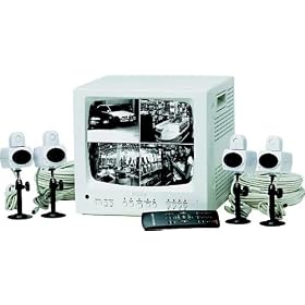 Lorex SG2284UQ-A 12-inch 2-page/8-channel B/W Quad Observation System with Web-ready Video Software and 4 Cameras