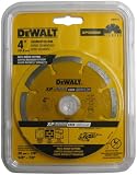 DeWalt DW4711 Industrial 4-Inch Dry Cutting Segmented Diamond Saw Blade with 5 8-inch or 7 8-Inch Arbor