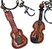 A Pair Set of Violin and Guitar Design, Real Leather Handbag-charm or Key-chain. Special for Music Lover.