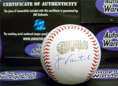 Jason Varitek Autographed/Hand Signed 2007 World Series Baseball (Boston Red Sox)