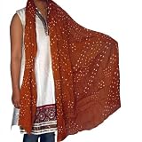 Womens Scarf Cotton Summer Wear Clothing Accessory from India 92 x 213 cmsby DakshCraft