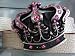 Chrome Angels Pink Rhinestone Crown Belt