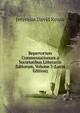 Produkt-Bild: Repertorium Commentationum a Societatibus Litterariis Editorum, Volume 3 (Latin Edition)