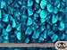 Round Petal Taffeta Teal Fabric / 54