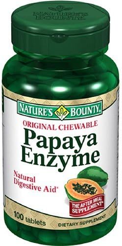 Nature's Bounty Original Chewable Papaya Enzyme, Tablets--100 ea