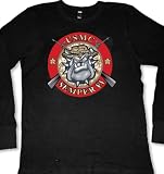 USMC Bulldog Semper Fi Mens Thermal Shirt, United States Marines Corp. Men's Long Sleeve Thermal Style Shirt
