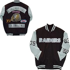 G-III Oakland Raiders Canvas Super Bowl Commemorative Varsity Jacket