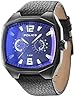 Police Fairplay Men's Quartz Watch with Black Dial Analogue Display and Black Leather Strap 14191JSB/02