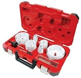 Milwaukee 49-22-4155 Master Plumbers Ice Hardened Hole Saw Kit, 18-Piece