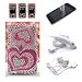 Ipod Touch 2nd and 3rd generation Rhinestones Back Cover + Screen Protector + Car Cha...