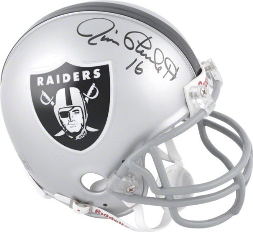 Jim Plunkett Oakland Raiders Autographed Riddell Mini Helmet
