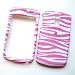 Samsung Jack i637 AT&T Snap-on Protector Hard Case Rubberized Image Cover "White & Pink Zebra Pattern" Design