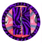 51FRT4pOC L. SL160  Animal Print Steering Wheel Cover and Shoulder Belt Pad   Zebra Purple