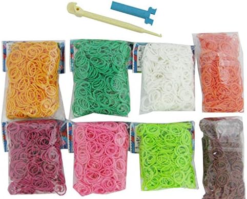 Silicone Refill Bands for Rainbow Loom, 4800 Bands with Loom Tool and Bonus Color Changing Bands Gift