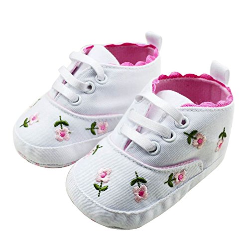 WXBUY Baby Kids Girls Toddler Embroidered Soft Bottom Baby Shoes 3-6 Months